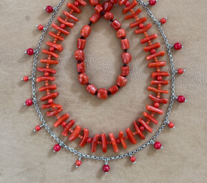 Natural color coral necklace❤️
